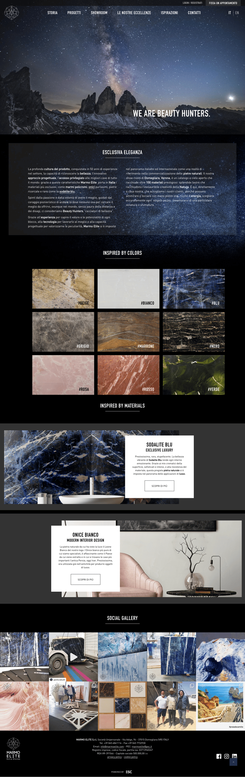 Caso studio lead generation su architetti: +98 % contatti marmo elite website