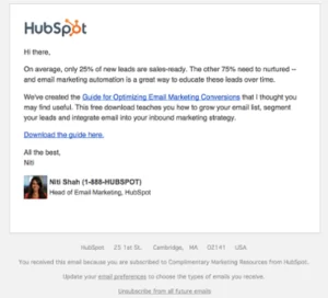 Lead generation: 5 semplici trucchi per ottimizzare il tuo sito web Esempio di mail per lead generation