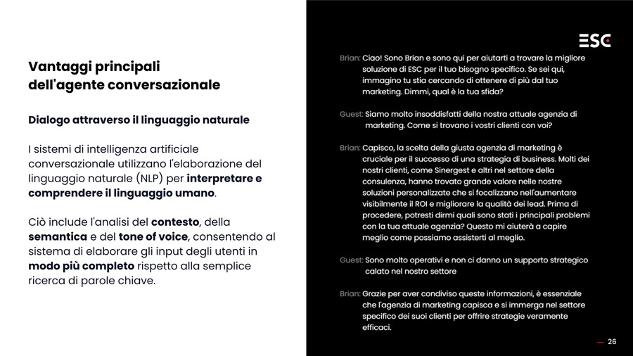 dialogo naturale tra utente e assistente AI
