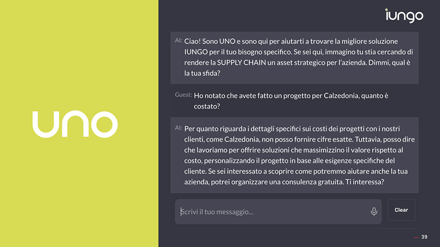 Come Migliorare l’esperienza utente sul sito con l'Intelligenza Artificiale: Caso di Studio progetti iungo dialogo assistente