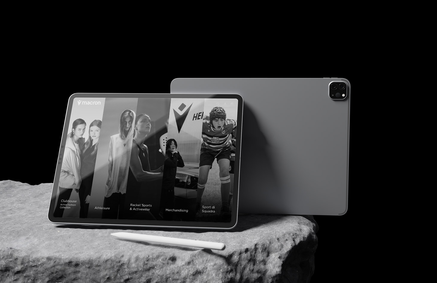Mockup Sito web Macron tablet