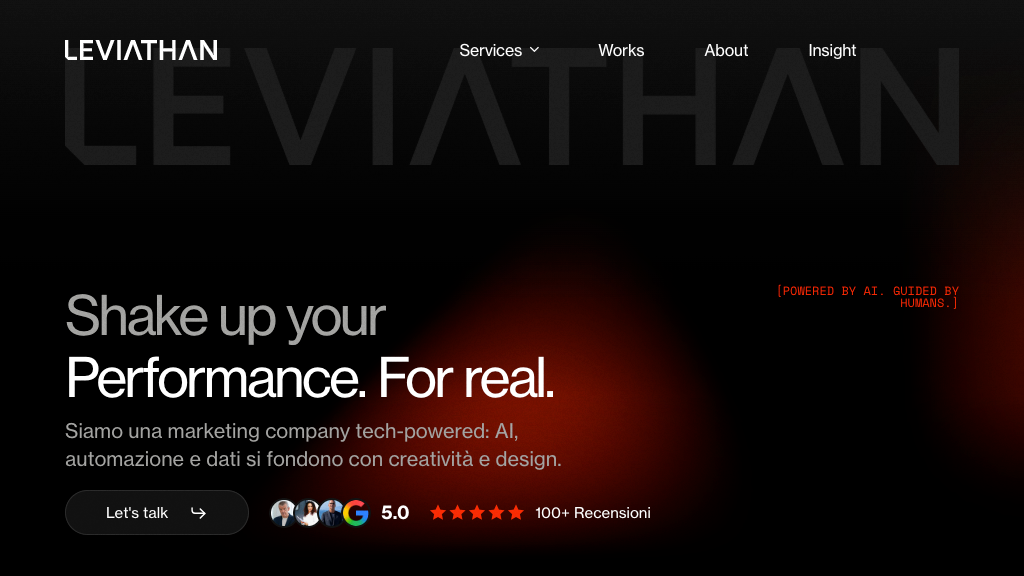 schermata dell'homepage di Leviathan