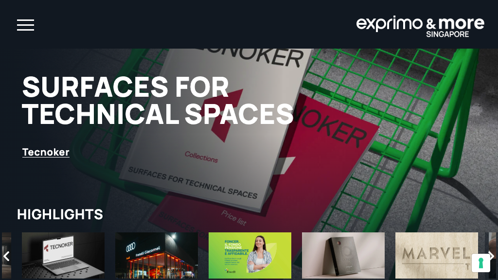 schermata dell'homepage di Exprimo Comunicazione